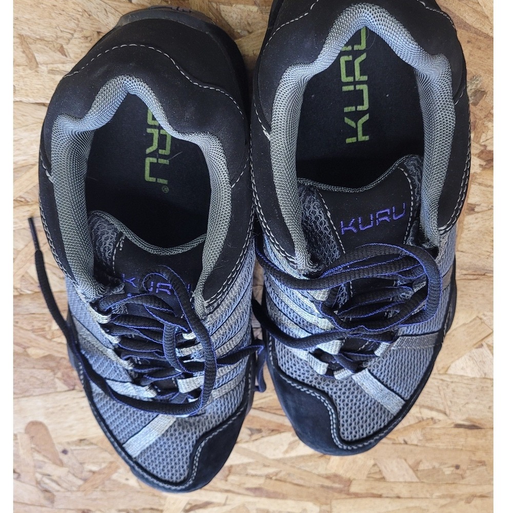 Kuru Quantum Womens 9 Grey Black Purple Mesh Walking Shoes 200625